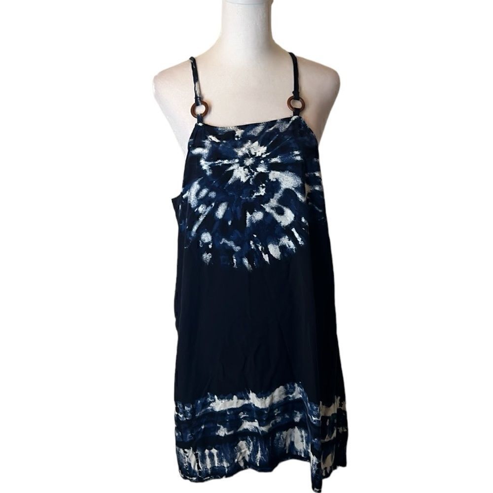Xhilaration size XL blue tie dye sleeveless dress GUC
